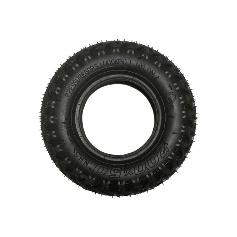 Pneu 200mm / 8 Polegadas Off-Road à Pinos Preto