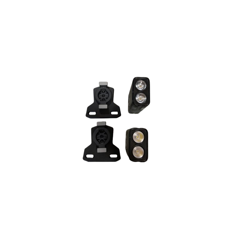 Deux lumières de skate électrique avant vue de dessus